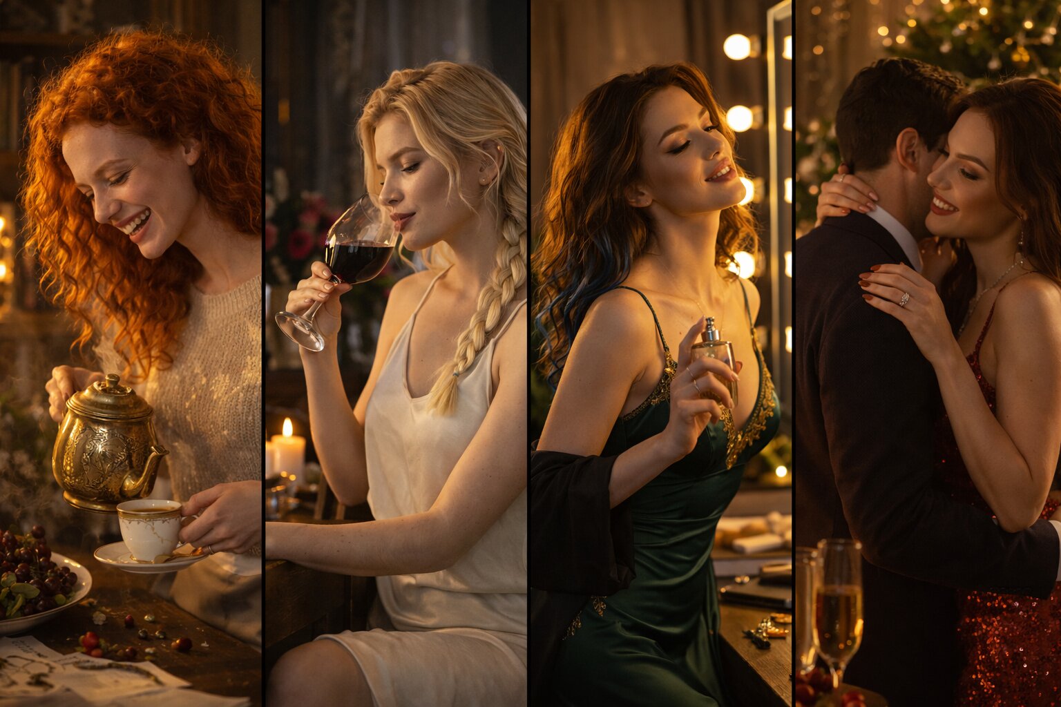 статуэтка в композиции с книгами и декором — крупный план